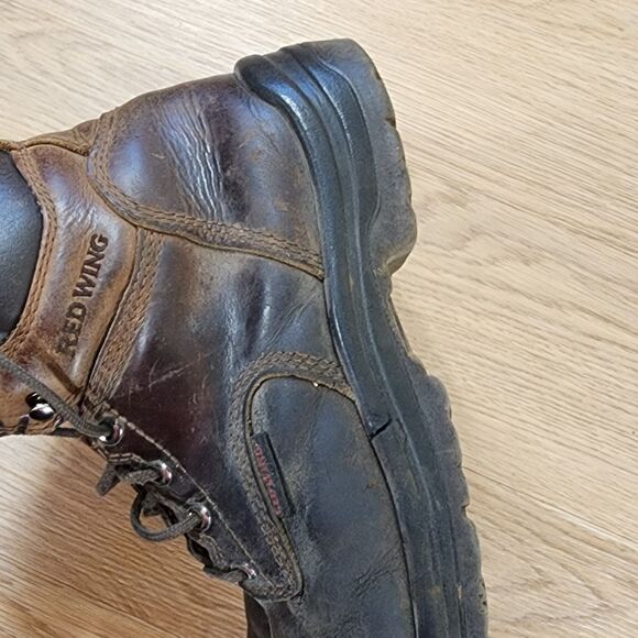 Red Wing Shoes Mens 9 D Steel Toe Brown Leather Lace Up Work Boot main image 6